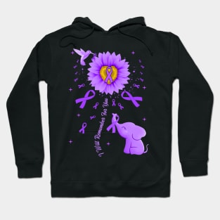 I Will Remember For You Elephant Alzheimer's Awareness Hoodie